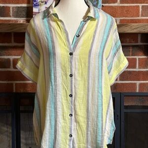 NWT Splendid Casual Striped Button-Down Shirt XS
